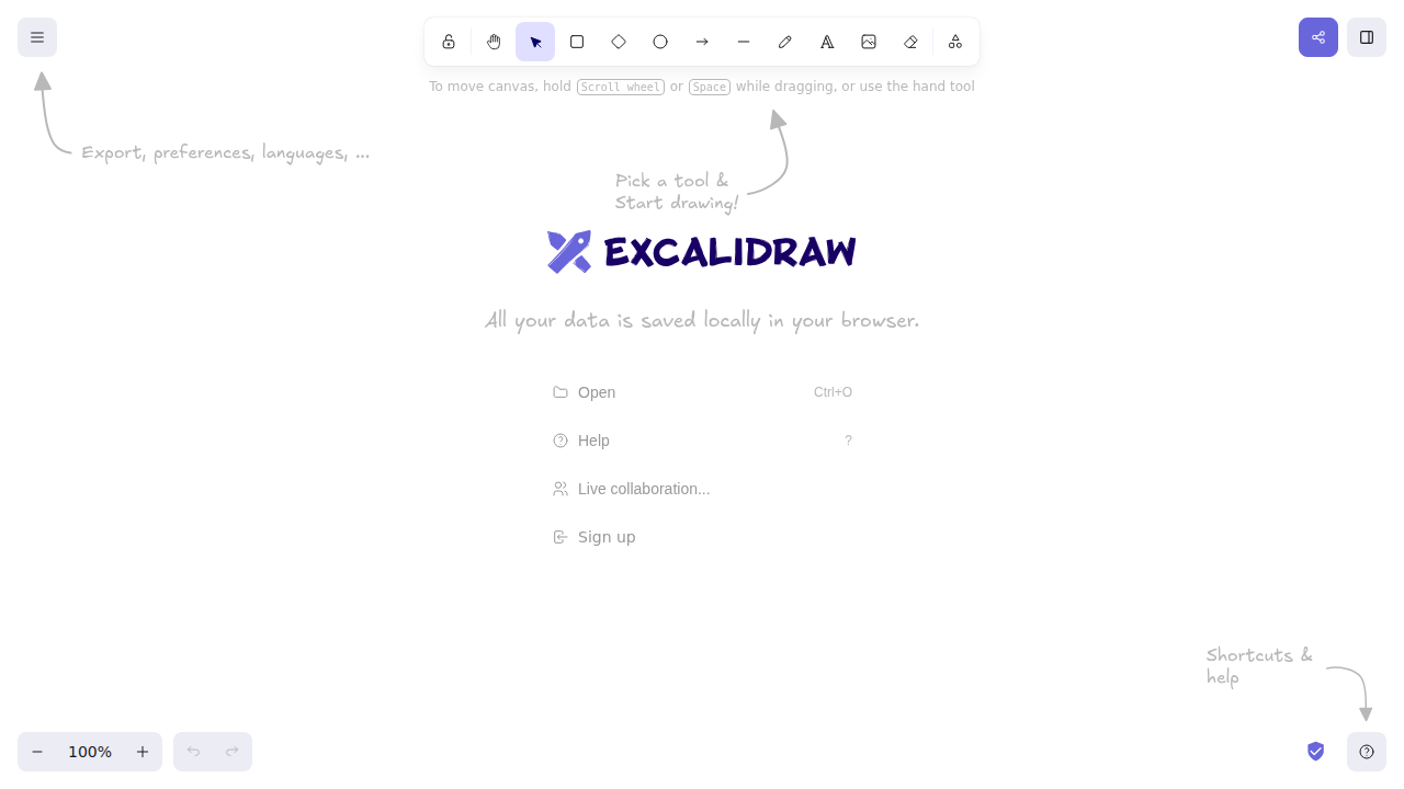 Excalidraw - Virtual Whiteboard